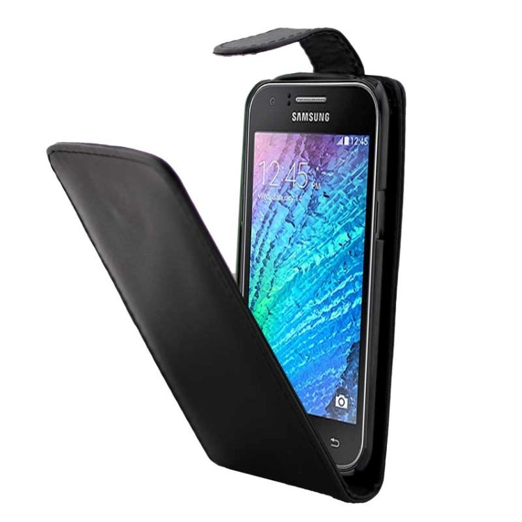 Vertical Flip Magnetic Button Leather Case for Galaxy J1 / J100