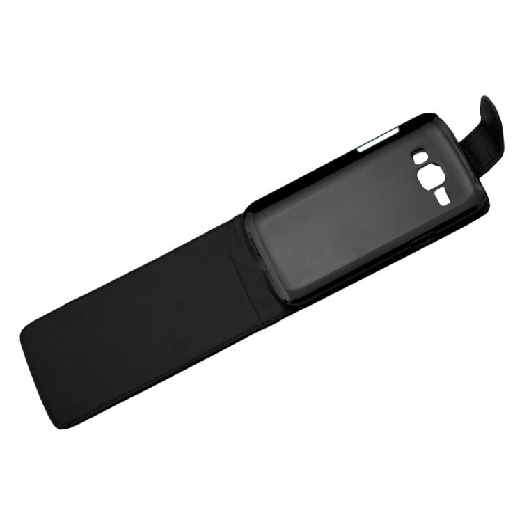 Vertical Flip Magnetic Button Leather Case for Galaxy J1 / J100
