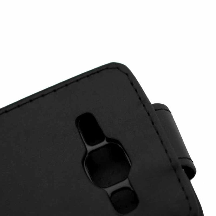 Vertical Flip Magnetic Button Leather Case for Galaxy J1 / J100