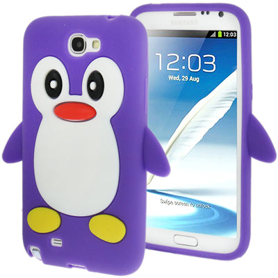 3D Penguin Shape Silicon Case for Galaxy Note II / N7100