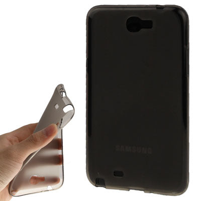 Translucent Scrub TPU Case for Galaxy Note II / N7100  (Dark Gray)