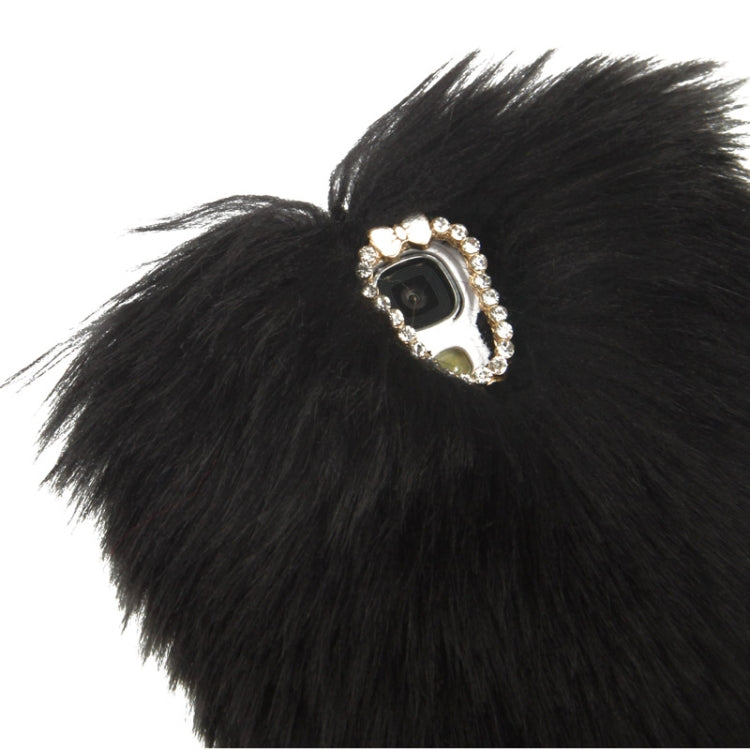 Diamond Encrusted Winter Warm Fur Plastic Case for Galaxy S IV / i9500