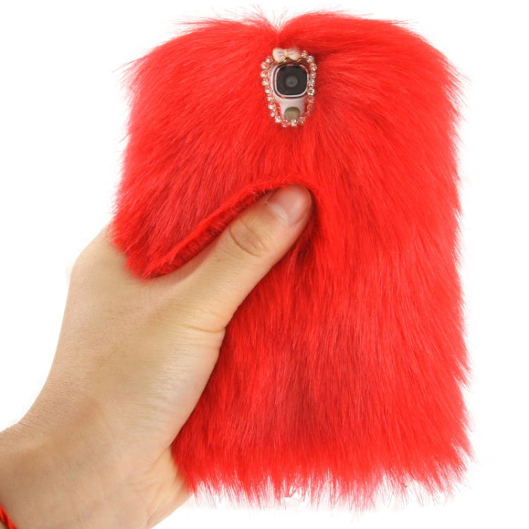 Diamond Encrusted Winter Warm Fur Plastic Case for Galaxy S IV / i9500