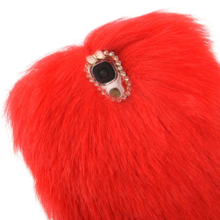 Diamond Encrusted Winter Warm Fur Plastic Case for Galaxy S IV / i9500