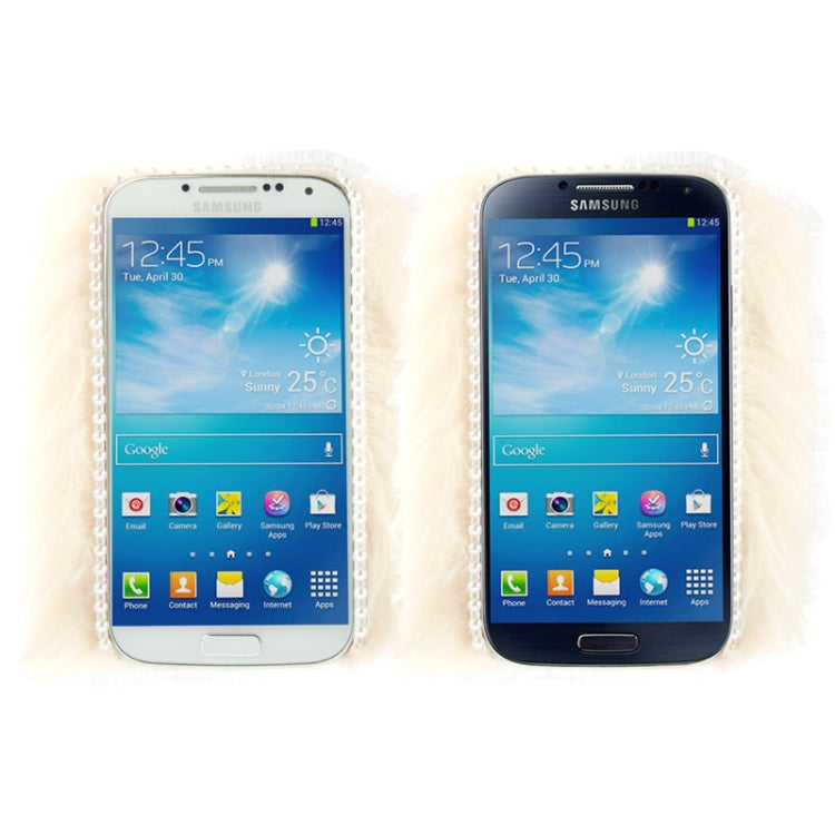 Diamond Encrusted Winter Warm Fur Plastic Case for Galaxy S IV / i9500
