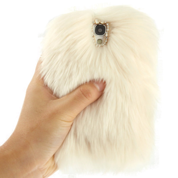 Diamond Encrusted Winter Warm Fur Plastic Case for Galaxy S IV / i9500