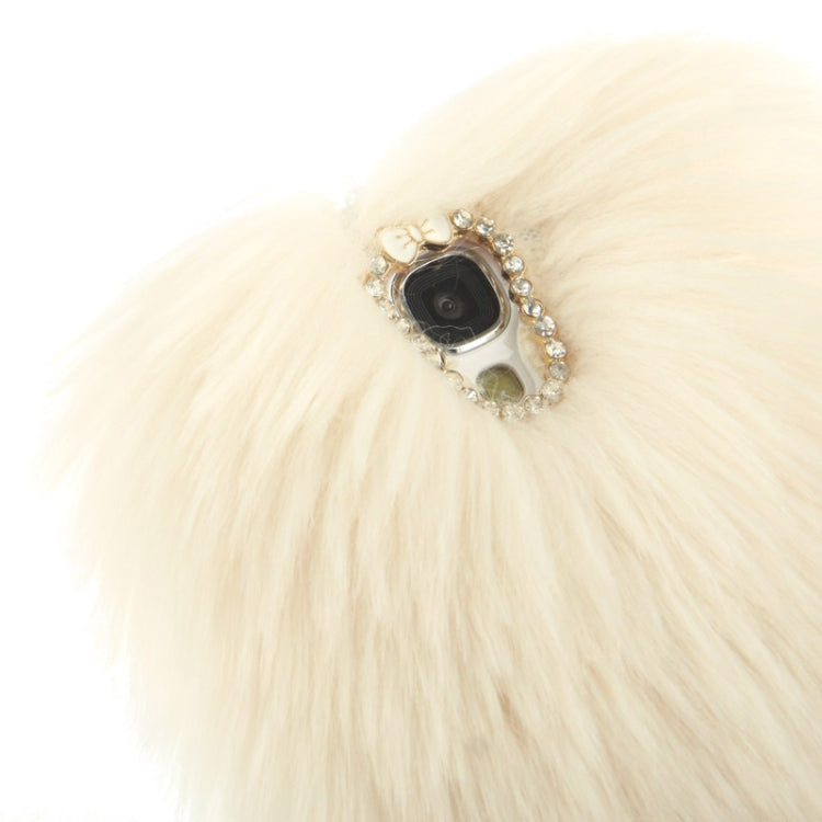 Diamond Encrusted Winter Warm Fur Plastic Case for Galaxy S IV / i9500
