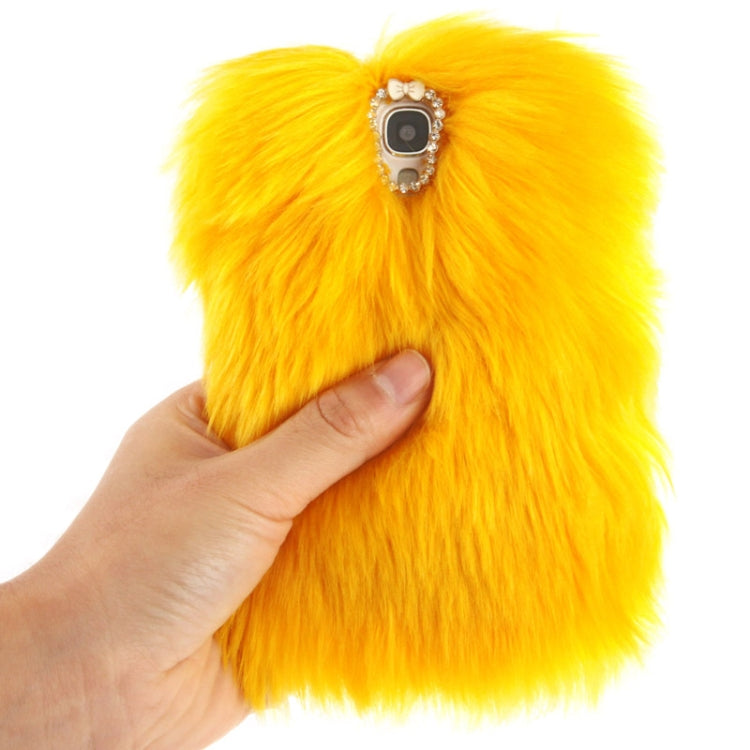 Diamond Encrusted Winter Warm Fur Plastic Case for Galaxy S IV / i9500