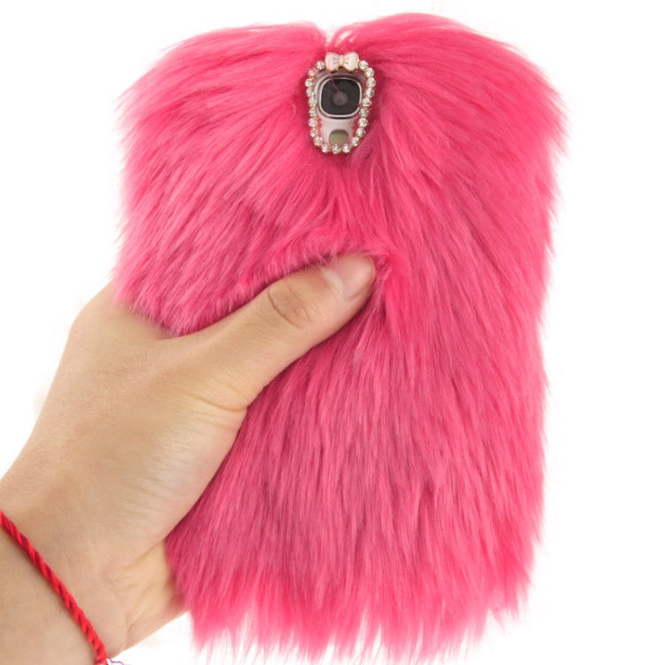 Diamond Encrusted Winter Warm Fur Plastic Case for Galaxy S IV / i9500