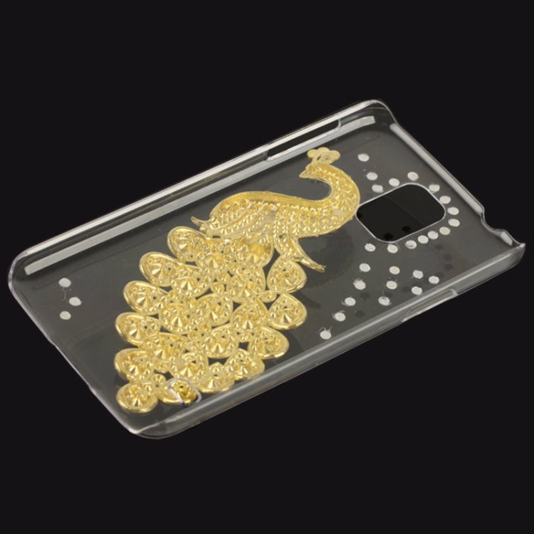 3D Peacock Pattern Diamond Encrusted Transparent Plastic Case for Galaxy S5 / G900