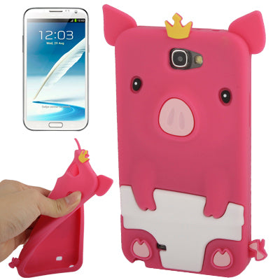 Lovely Pig Style Silicone Case for Galaxy Note II / N7100