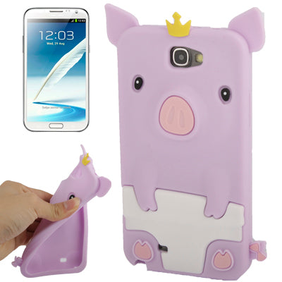 Lovely Pig Style Silicone Case for Galaxy Note II / N7100