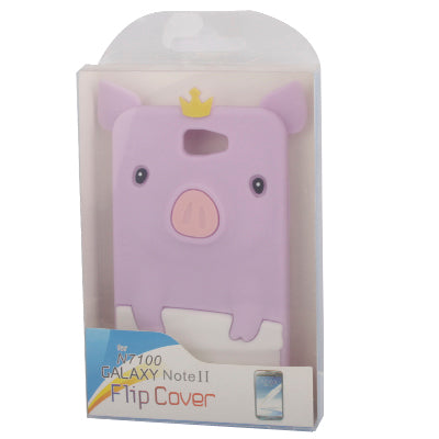 Lovely Pig Style Silicone Case for Galaxy Note II / N7100