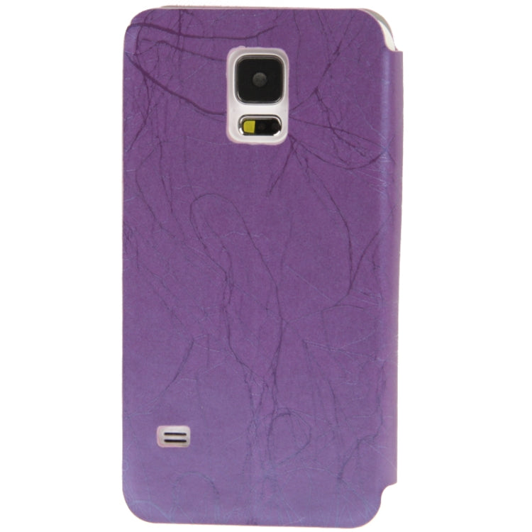 Roots Texture Leather Case with Call Display ID & Holder for Galaxy S5 / G900