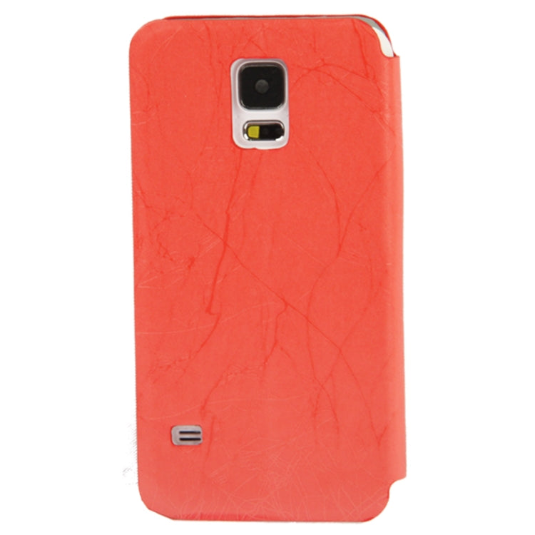 Roots Texture Leather Case with Call Display ID & Holder for Galaxy S5 / G900