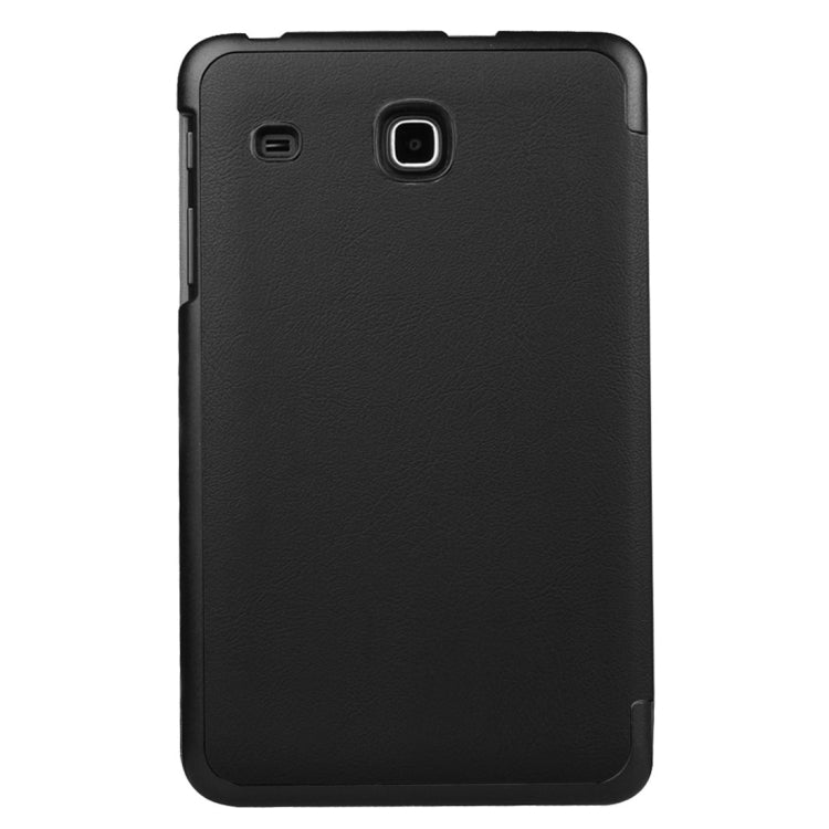 Custer Texture Horizontal Flip Solid Color Leather Case with Three-folding Holder for Galaxy Tab E 8.0 / T377V