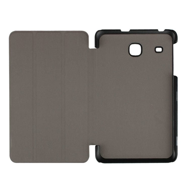 Custer Texture Horizontal Flip Solid Color Leather Case with Three-folding Holder for Galaxy Tab E 8.0 / T377V