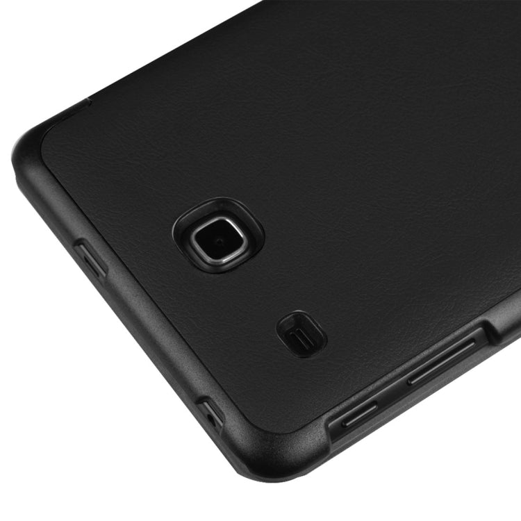 Custer Texture Horizontal Flip Solid Color Leather Case with Three-folding Holder for Galaxy Tab E 8.0 / T377V