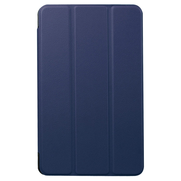 Custer Texture Horizontal Flip Solid Color Leather Case with Three-folding Holder for Galaxy Tab E 8.0 / T377V