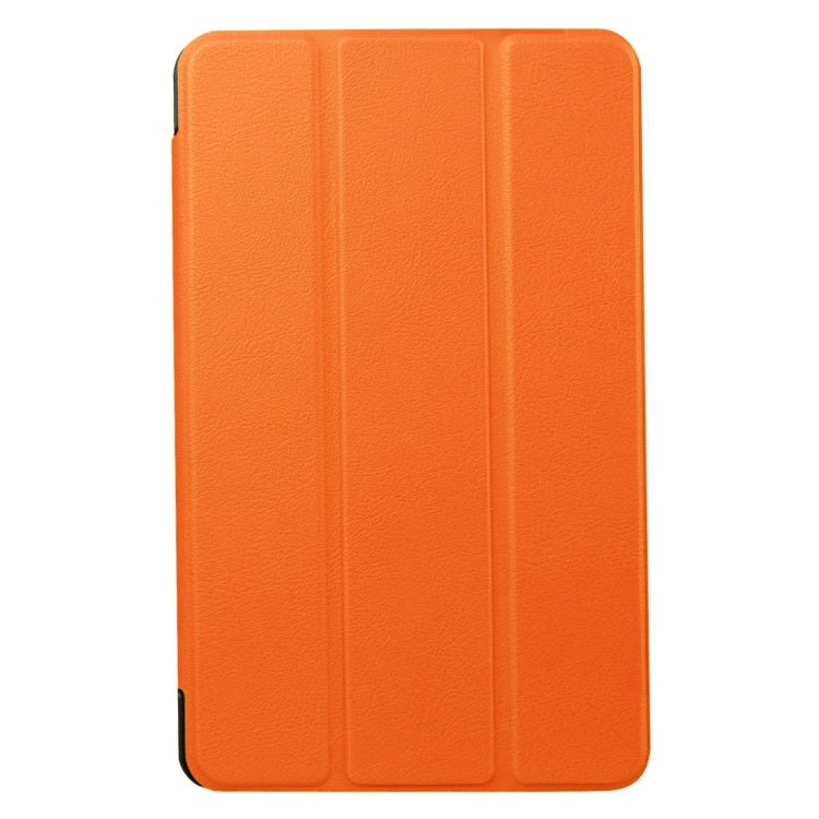 Custer Texture Horizontal Flip Solid Color Leather Case with Three-folding Holder for Galaxy Tab E 8.0 / T377V