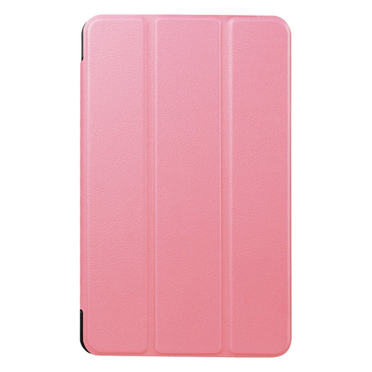 Custer Texture Horizontal Flip Solid Color Leather Case with Three-folding Holder for Galaxy Tab E 8.0 / T377V