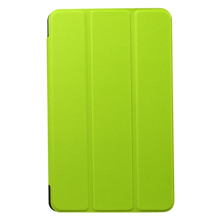 Custer Texture Horizontal Flip Solid Color Leather Case with Three-folding Holder for Galaxy Tab E 8.0 / T377V