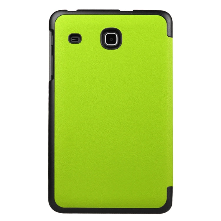 Custer Texture Horizontal Flip Solid Color Leather Case with Three-folding Holder for Galaxy Tab E 8.0 / T377V