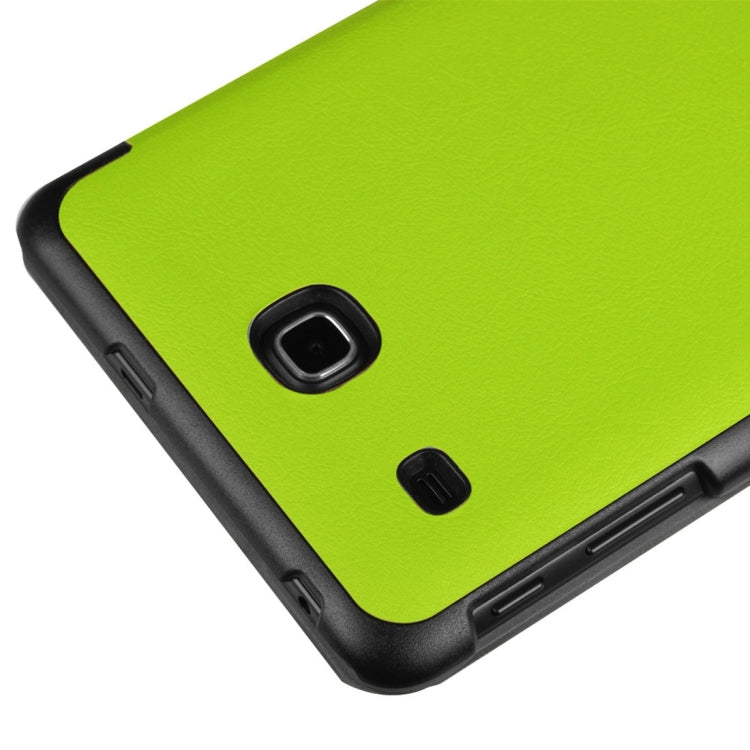 Custer Texture Horizontal Flip Solid Color Leather Case with Three-folding Holder for Galaxy Tab E 8.0 / T377V