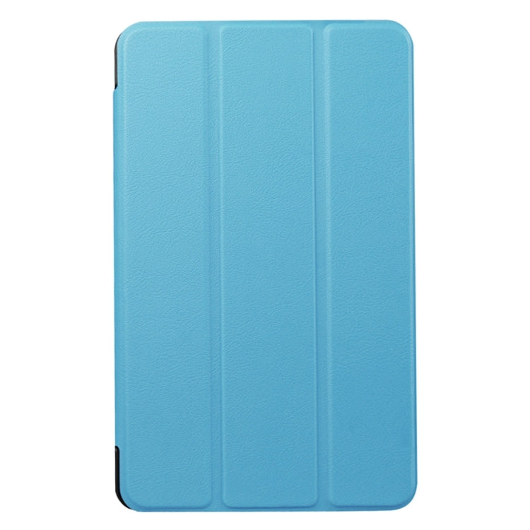 Custer Texture Horizontal Flip Solid Color Leather Case with Three-folding Holder for Galaxy Tab E 8.0 / T377V