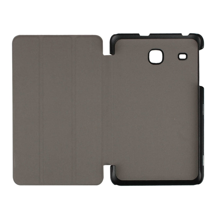 Custer Texture Horizontal Flip Solid Color Leather Case with Three-folding Holder for Galaxy Tab E 8.0 / T377V