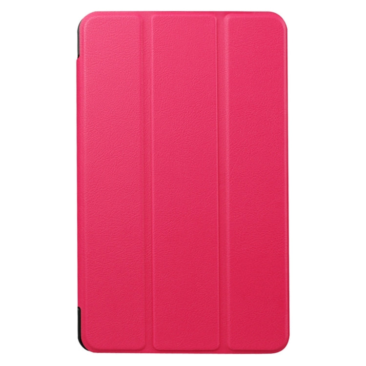 Custer Texture Horizontal Flip Solid Color Leather Case with Three-folding Holder for Galaxy Tab E 8.0 / T377V