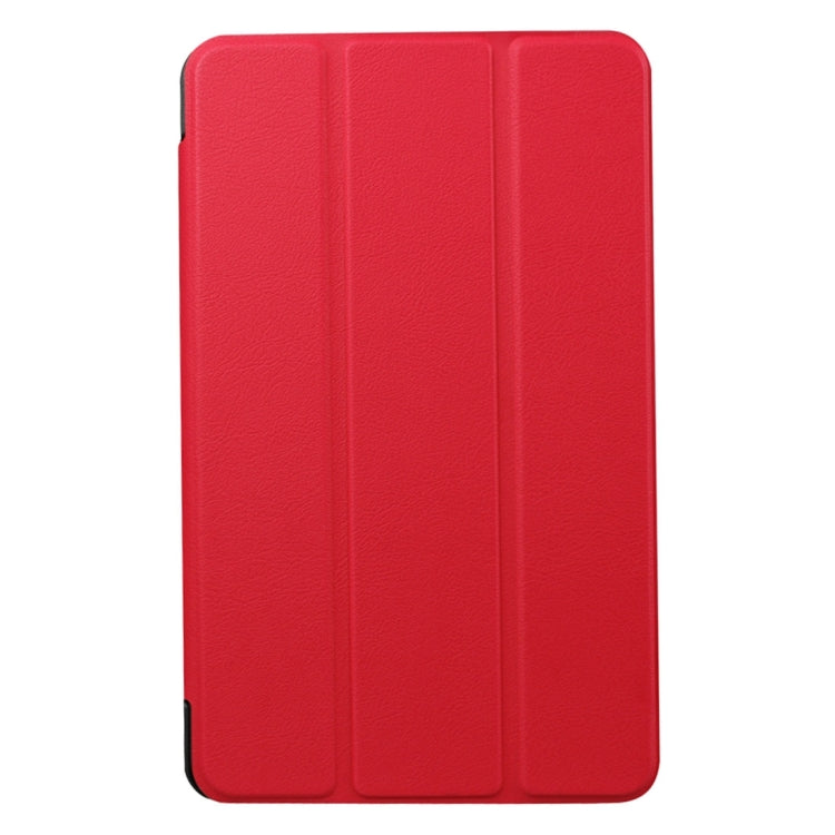 Custer Texture Horizontal Flip Solid Color Leather Case with Three-folding Holder for Galaxy Tab E 8.0 / T377V