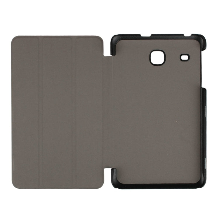 Custer Texture Horizontal Flip Solid Color Leather Case with Three-folding Holder for Galaxy Tab E 8.0 / T377V