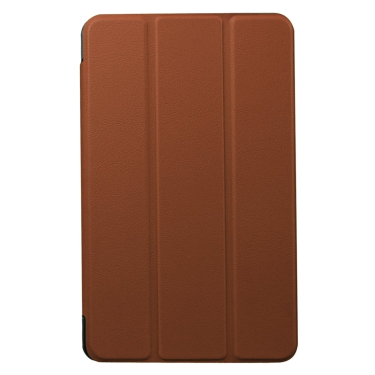 Custer Texture Horizontal Flip Solid Color Leather Case with Three-folding Holder for Galaxy Tab E 8.0 / T377V