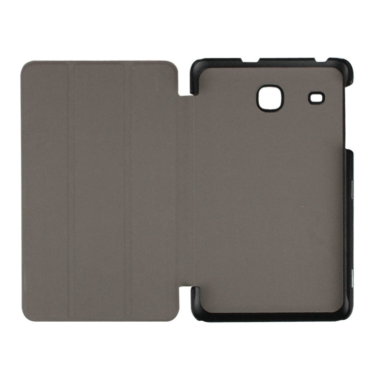Custer Texture Horizontal Flip Solid Color Leather Case with Three-folding Holder for Galaxy Tab E 8.0 / T377V