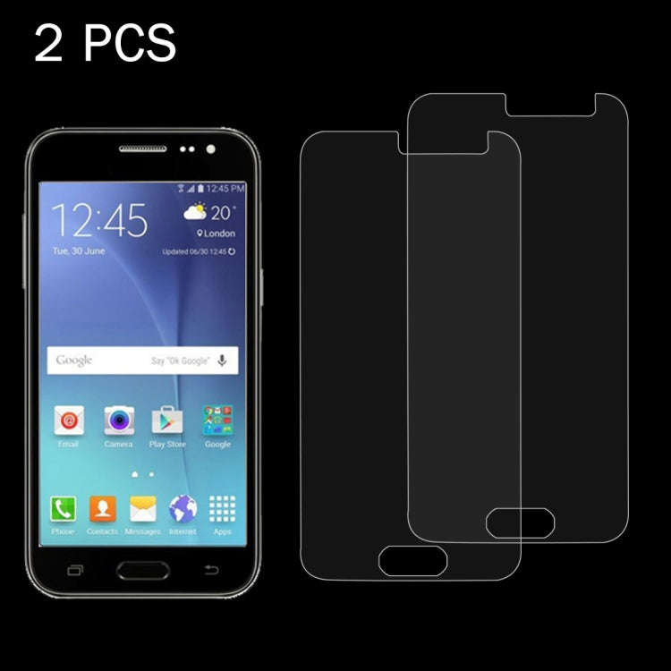 2 PCS for Galaxy J2 / J200 0.26mm 9H Surface Hardness 2.5D Explosion-proof Tempered Glass Screen Film