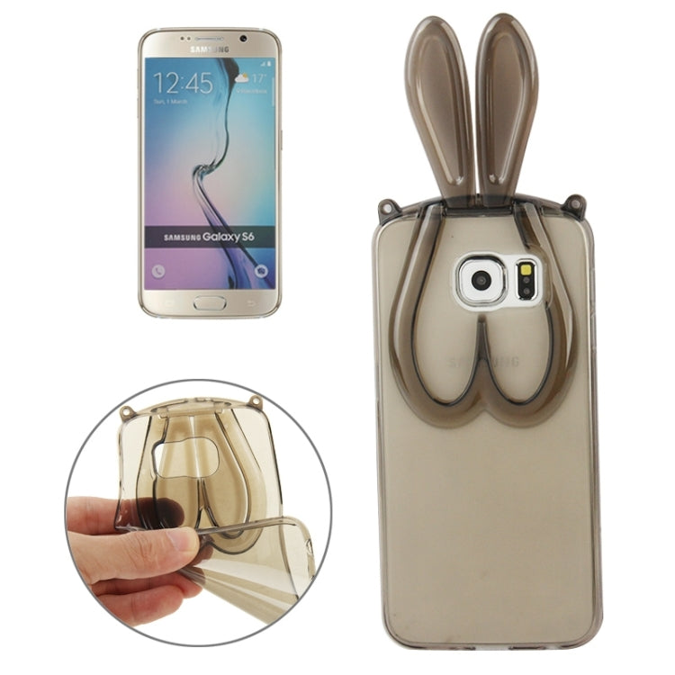 For Galaxy S6 / G920 3D Folding Rabbit Ear Pattern TPU Protective Case