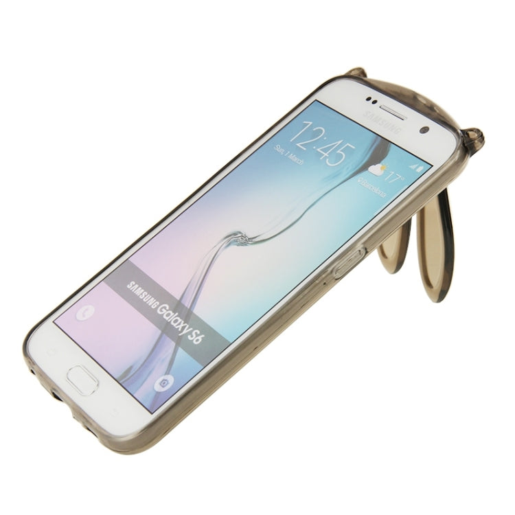 For Galaxy S6 / G920 3D Folding Rabbit Ear Pattern TPU Protective Case