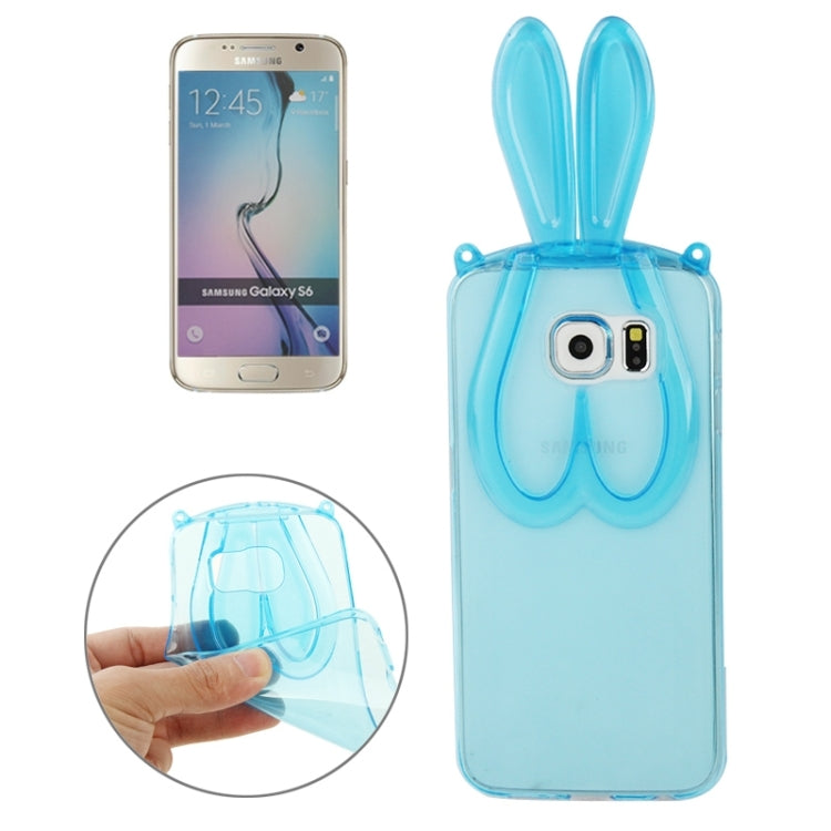 For Galaxy S6 / G920 3D Folding Rabbit Ear Pattern TPU Protective Case