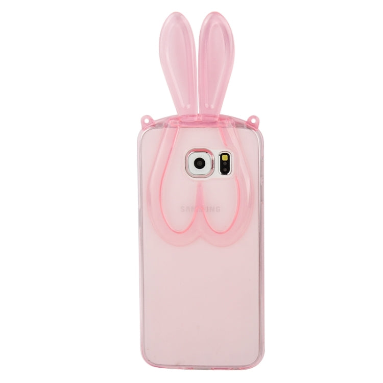 For Galaxy S6 / G920 3D Folding Rabbit Ear Pattern TPU Protective Case