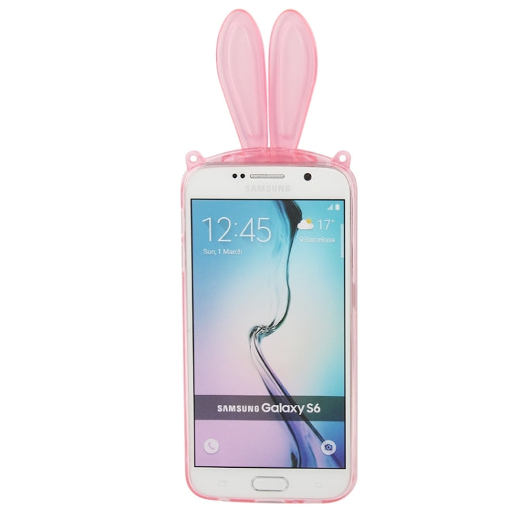 For Galaxy S6 / G920 3D Folding Rabbit Ear Pattern TPU Protective Case