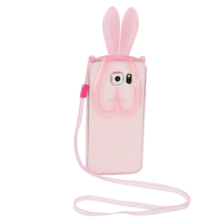 For Galaxy S6 / G920 3D Folding Rabbit Ear Pattern TPU Protective Case