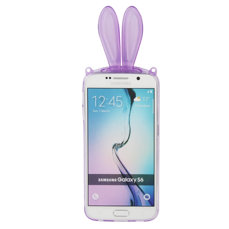 For Galaxy S6 / G920 3D Folding Rabbit Ear Pattern TPU Protective Case