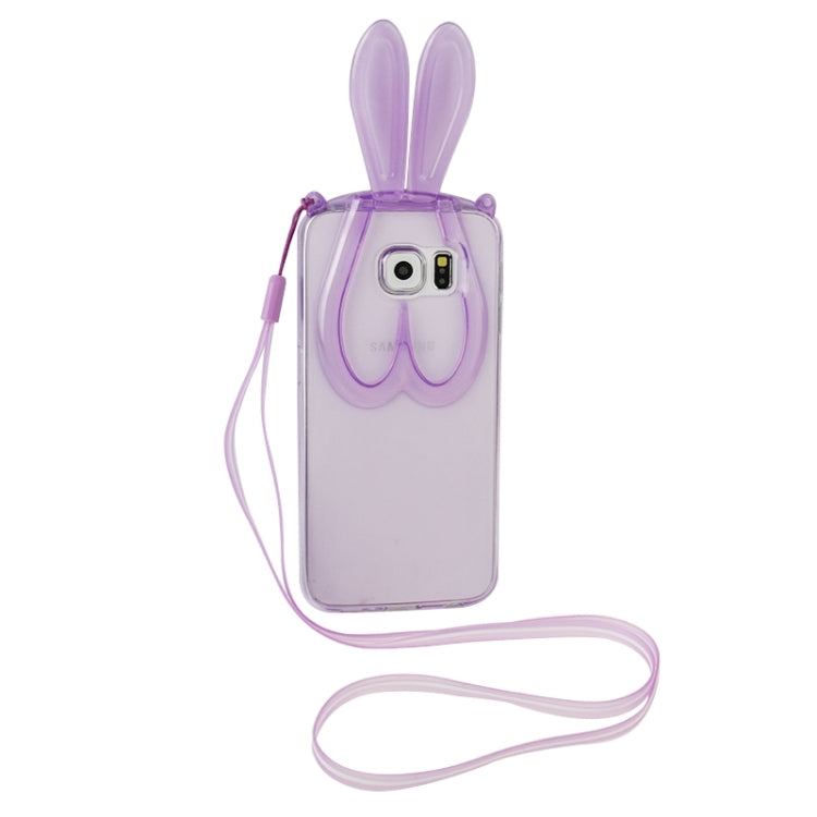 For Galaxy S6 / G920 3D Folding Rabbit Ear Pattern TPU Protective Case