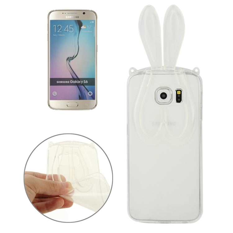 For Galaxy S6 / G920 3D Folding Rabbit Ear Pattern TPU Protective Case