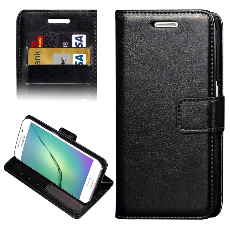 For Galaxy S6 Edge / G925 Crazy Horse Texture Horizontal Flip Leather Case with Photo Frame & Holder & Card Slots & Wallet