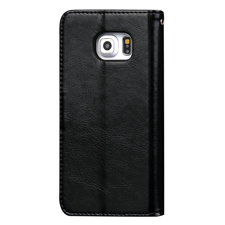 For Galaxy S6 Edge / G925 Crazy Horse Texture Horizontal Flip Leather Case with Photo Frame & Holder & Card Slots & Wallet