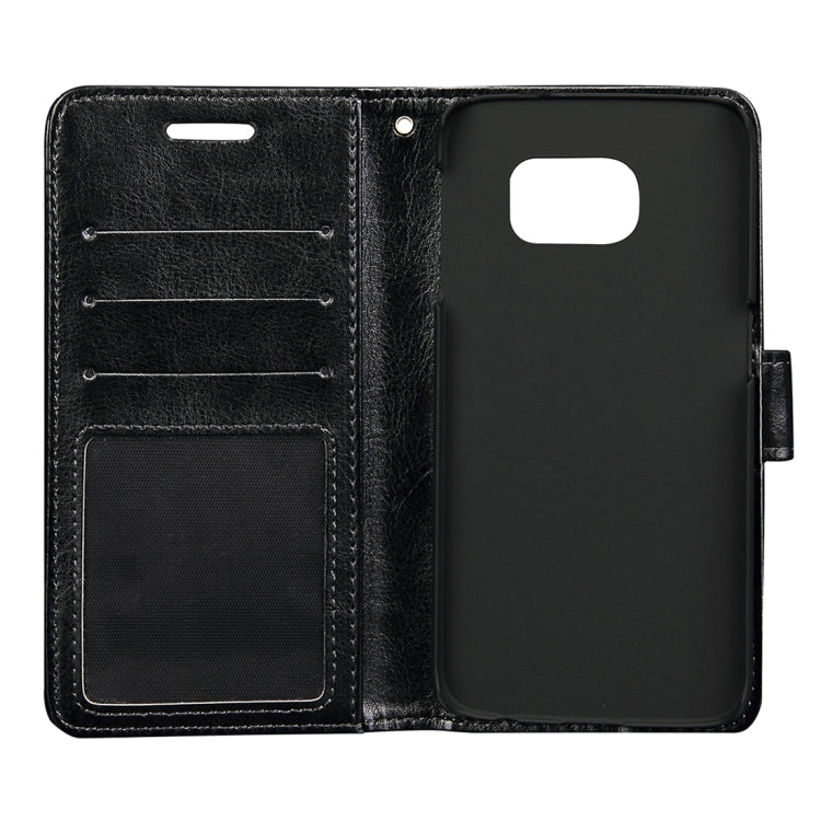 For Galaxy S6 Edge / G925 Crazy Horse Texture Horizontal Flip Leather Case with Photo Frame & Holder & Card Slots & Wallet
