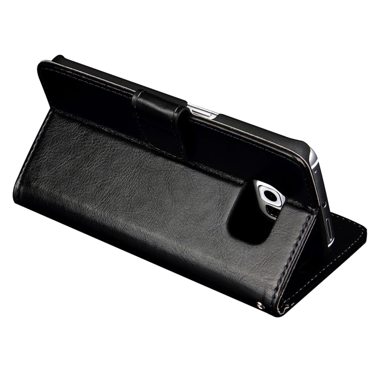 For Galaxy S6 Edge / G925 Crazy Horse Texture Horizontal Flip Leather Case with Photo Frame & Holder & Card Slots & Wallet