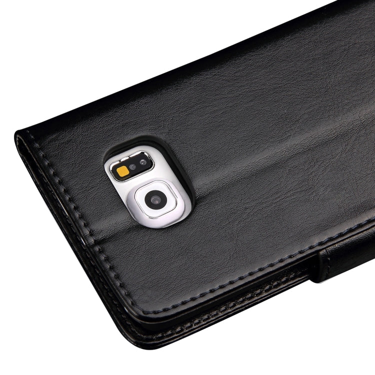 For Galaxy S6 Edge / G925 Crazy Horse Texture Horizontal Flip Leather Case with Photo Frame & Holder & Card Slots & Wallet